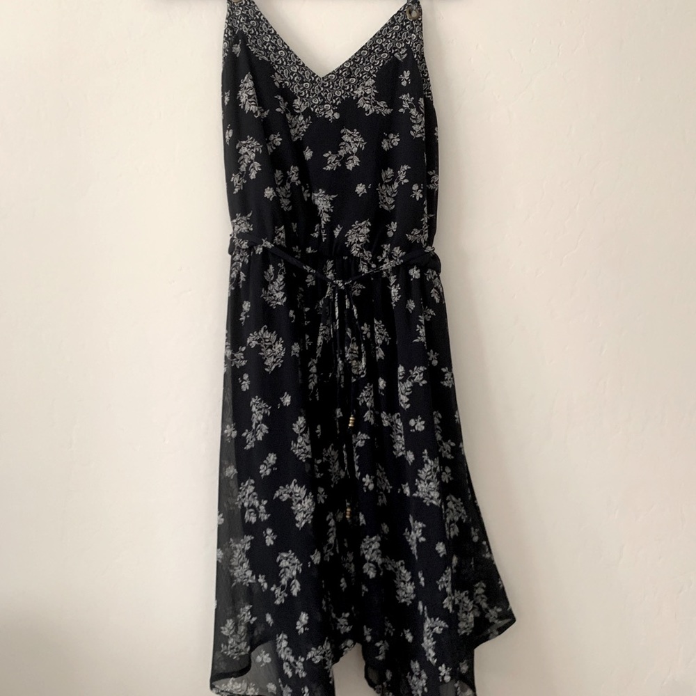 Navy Blue Handkerchief Dress